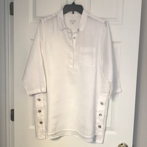 J Jill fine weave linen top.